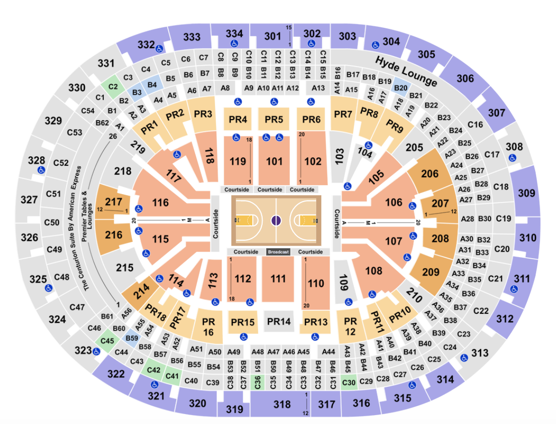 Arena (Formerly Staples Center) Seating Chart + Rows, Seats
